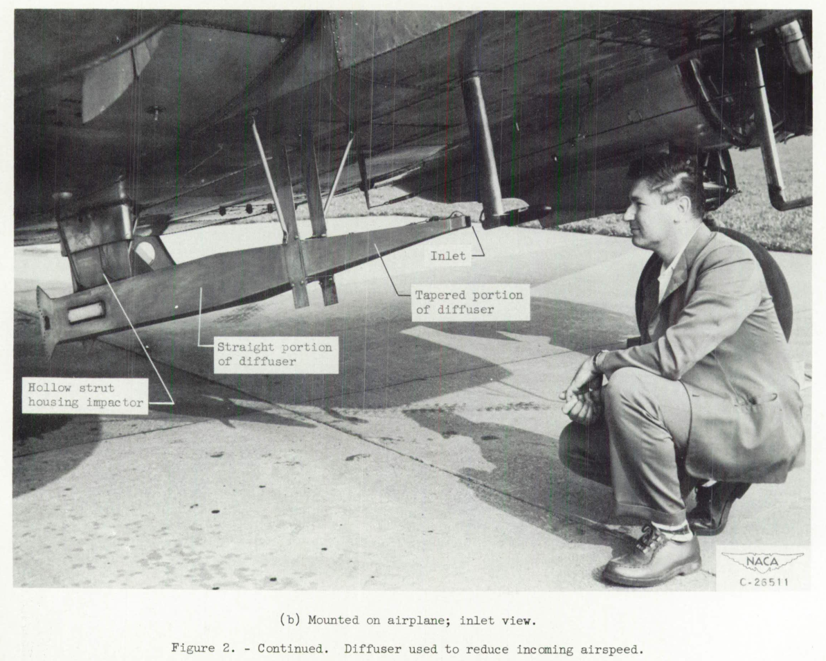 Figure 2 from NACA-RM-E51G05. Diffuser to reduce incoming airspeed.